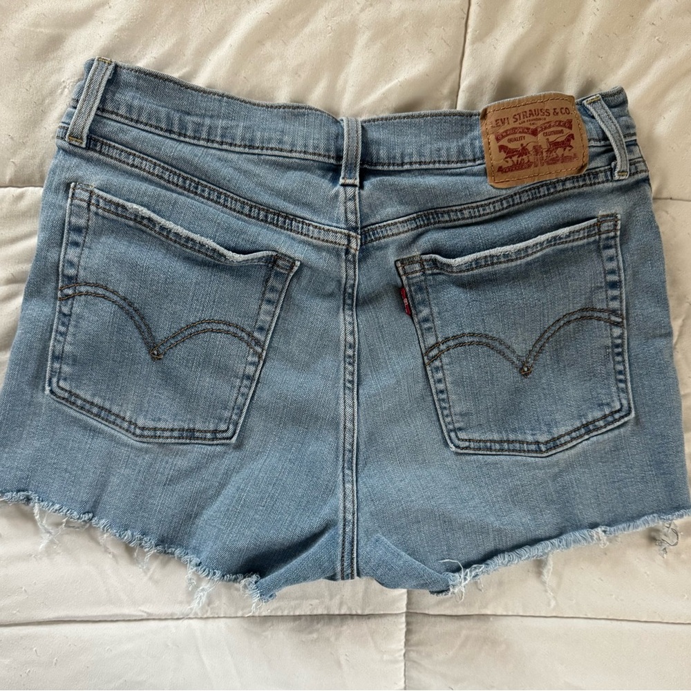 Levi's Blue Jean Shorts High-Waisted Cut-Off
